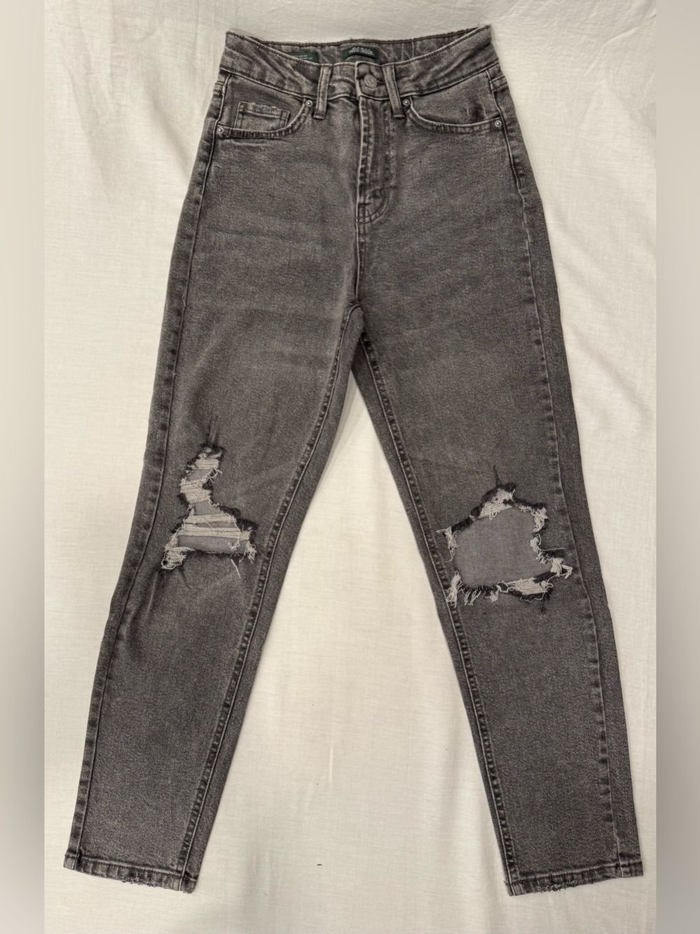 Wild Fable Acid Wash Gray Highest Rise Mom Jeans 00